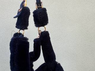 Granatowy Kantar futrzasty equitheme