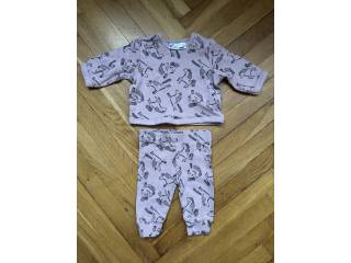 Ergee zestaw komplet niemowlęcy w koniki 56 1-2 miesiące bluzka+spodnie