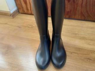 Oficerki gumowe czarne do jazdy konnej