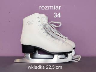 Mało używane łyżwy figurowe - rozmiar 34 - wkładka 22,5 cm [#53]