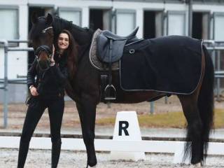 Półderka polarowa Kiel czarna, Horze, Full