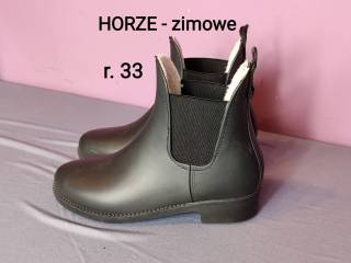 Zimowe dziecięce sztyblety HORZE - ocieplane, gumowe - rozmiar 33