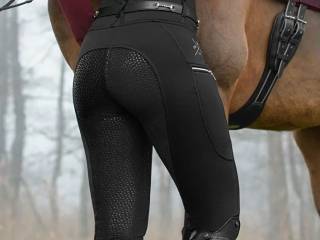 bryczesy Felix Buhler Kassandra, r. 36, czarne, termiczne ,ocieplane, pełny lej, nowe z wadą