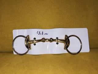 Wędzidło zwykłe podwójnie łamane argentan Golden Wings - Balotade