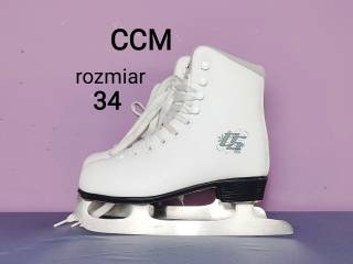 Łyżwy CCM dziecięce figurowe w super stanie - rozm. 34 - 21,4 cm [#72]