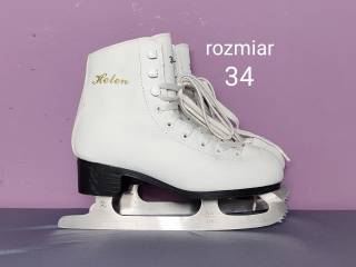 Łyżwy dziecięce figurowe w super stanie - rozmiar 34 - 21,3 cm [#73]