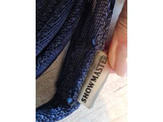 lonża Showmaster, granatowa, bdb z wadą