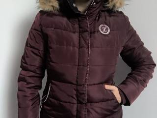 Kurtka zimowa Harcour 34 XS bordowa