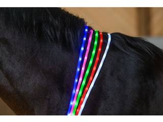 obroże LED dla koni, 3 szt, , różowa, czerwona, niebieska, nowe(6)
