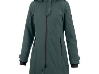 płaszcz felix Buhler Aurelie, r. L, zielony, zimowy, WODOODPORNY, SOFTSHELL, jak nowy z wadą