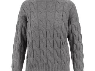 sweter Felix Buhler Lea, golf, szary, r. S, bdb z wadą