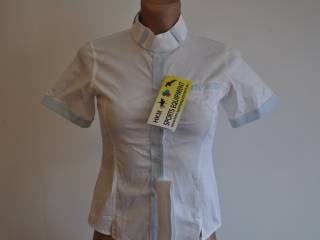 koszula konkursowa HKM, bluzka, r. 152, biała, krótki rękaw, NOWA