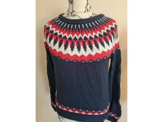sweter Fengur Tryggur, r. S , granatowy, damski, używany