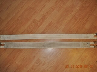 popręg biały, r. 130, parciany, stan bdb