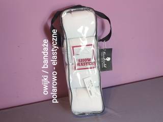 Owijki / bandaże polarowo-elastyczne Showmaster - białe 4 sztuki w opakowaniu