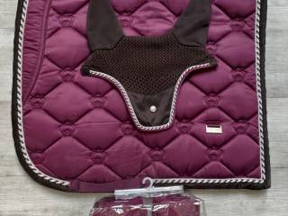 Zestaw Ps of Sweden fuchsia czaprak ujezdzeniowy Full DL