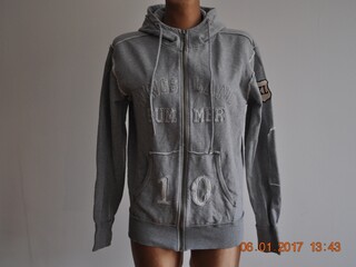 bluza Kingsland, r. S, damska, szara z kapturem, stan bdb!