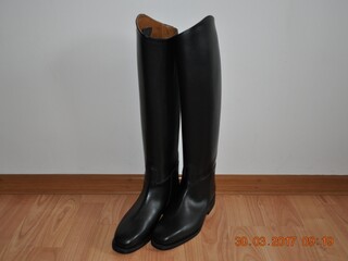 oficerki Cavallo, r. 5, (47/34), czarne, skórzane, NOWE