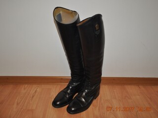 oficerki Cavallo, r. 6,5, (52/37), czarne, skórzane, stan bdb