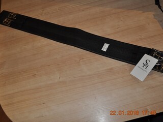 popręg Showmaster, r. 80 cm, żelowy, czarny, nowy