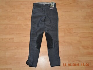 bryczesy Harry&#039;s Horse Rijbroek Melee, r. 38, damskie, jeansowe, lej kolanowy, NOWE