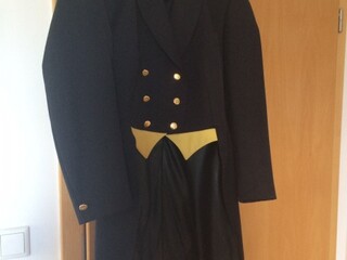 frak Euro Star, r. 40, czarny, długi, stan bdb