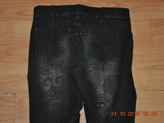 bryczesy Horka, r. 176 cm, damskie, jeansowe, wzorzyste, jak nowe !