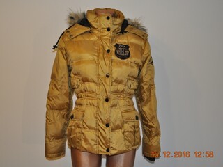 kurtka HV Polo, złota, r. XS, damska, zimowa, stan bdb