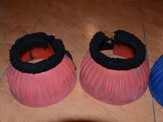 Kaloszki gumowe z futerkiem HKM koralowe - tanio