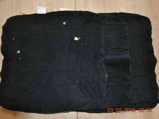 podkładki pod owijki, czarne, wys. 37 cm, trzy sztuki, stan db