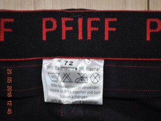 bryczesy Pfiff, czarne, czerwone pasy, r. 72, pełny lej, damskie, jodhpur, NOWE