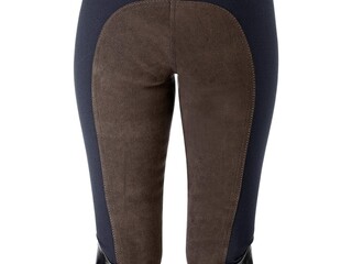 bryczesy Equilibre Super-Stretch Two Tone, r. 80, granatowo-brązowe (navy), pełny lej, damskie, stan bdb